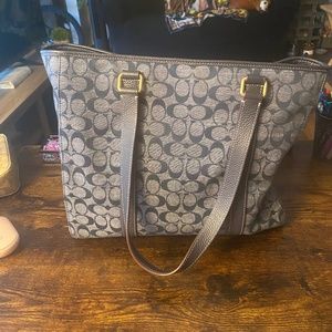 Coach Hudson Double Handle Tote In Signature Chambray